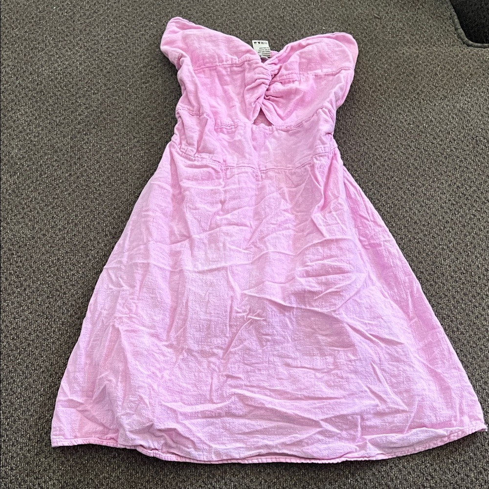 Chic Strapless Pink Dress